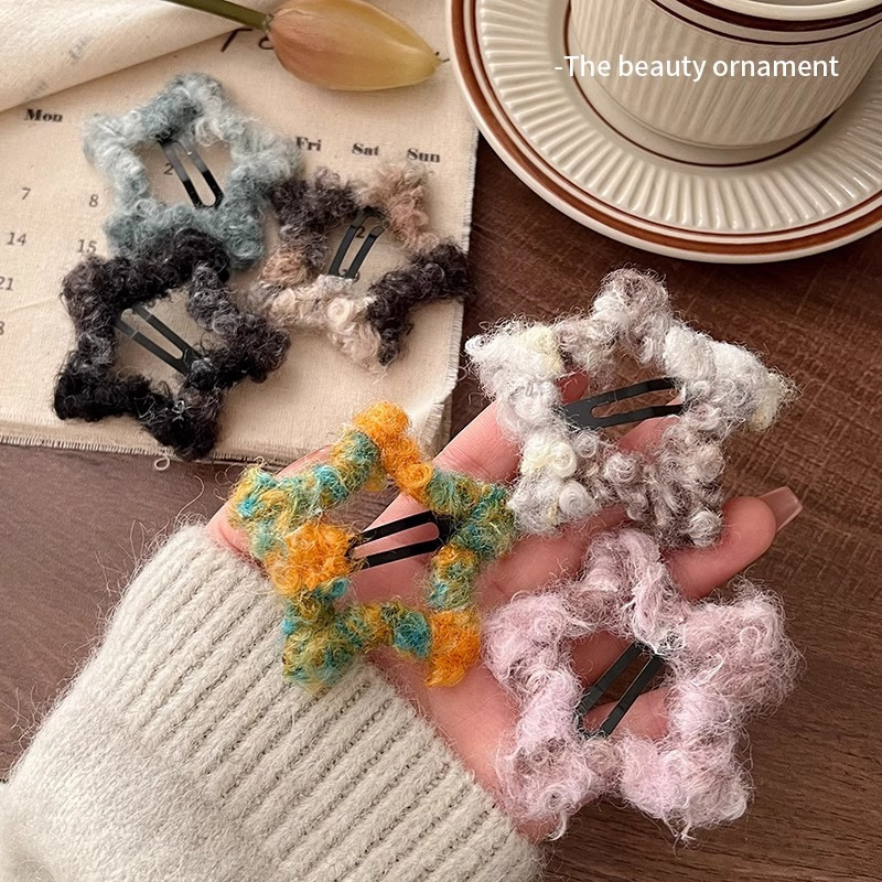 Women Accessories Combo - 2Pcs/Lot Ink Smudged Plush Star Hair