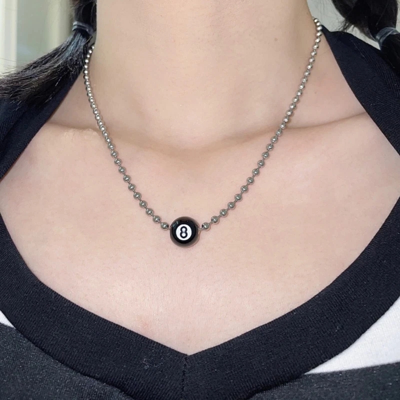 Kpop Fashion Vintage Black 8 B - Women'S Accessories In The 90S ulasan dan harga