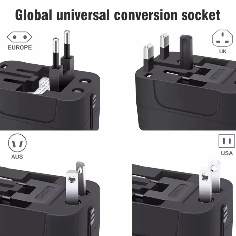 Dual USB Ports Universal Trave - Women Accessories In Uk ulasan dan harga