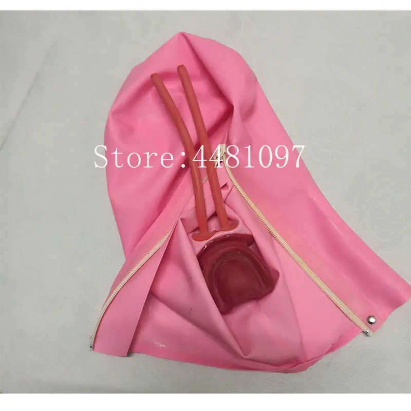 Pink Transparent Latex Hood wi - Women'S Red Accessories ulasan dan harga