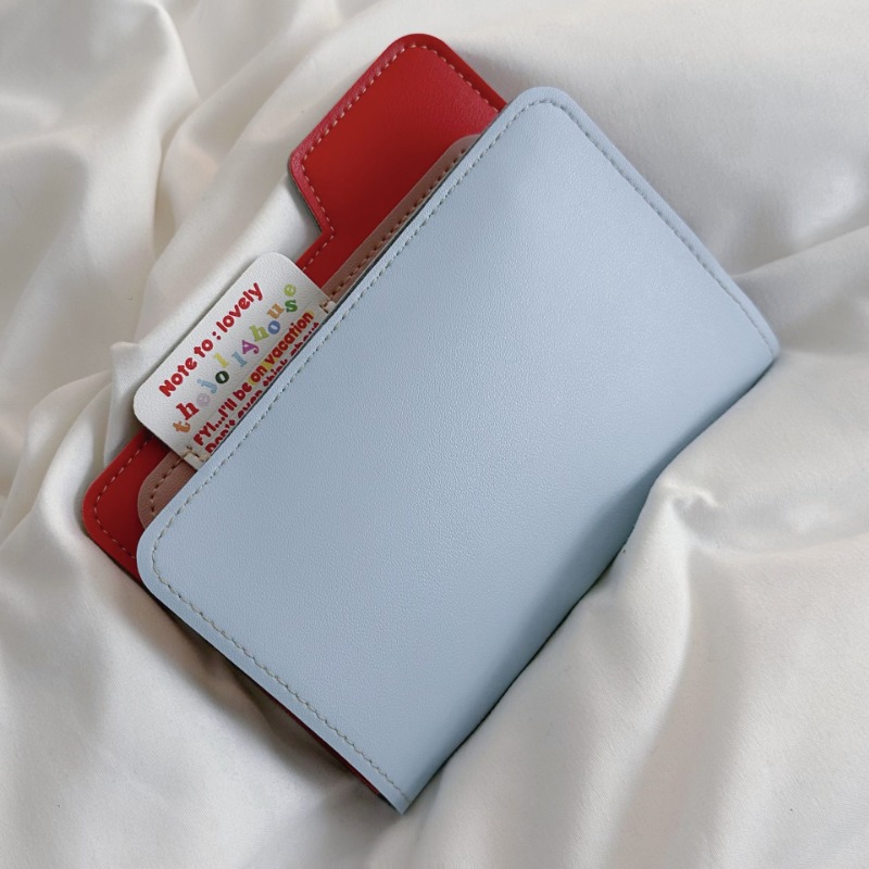 Ins Color Block Passport Holde - Women Accessories List ulasan dan harga