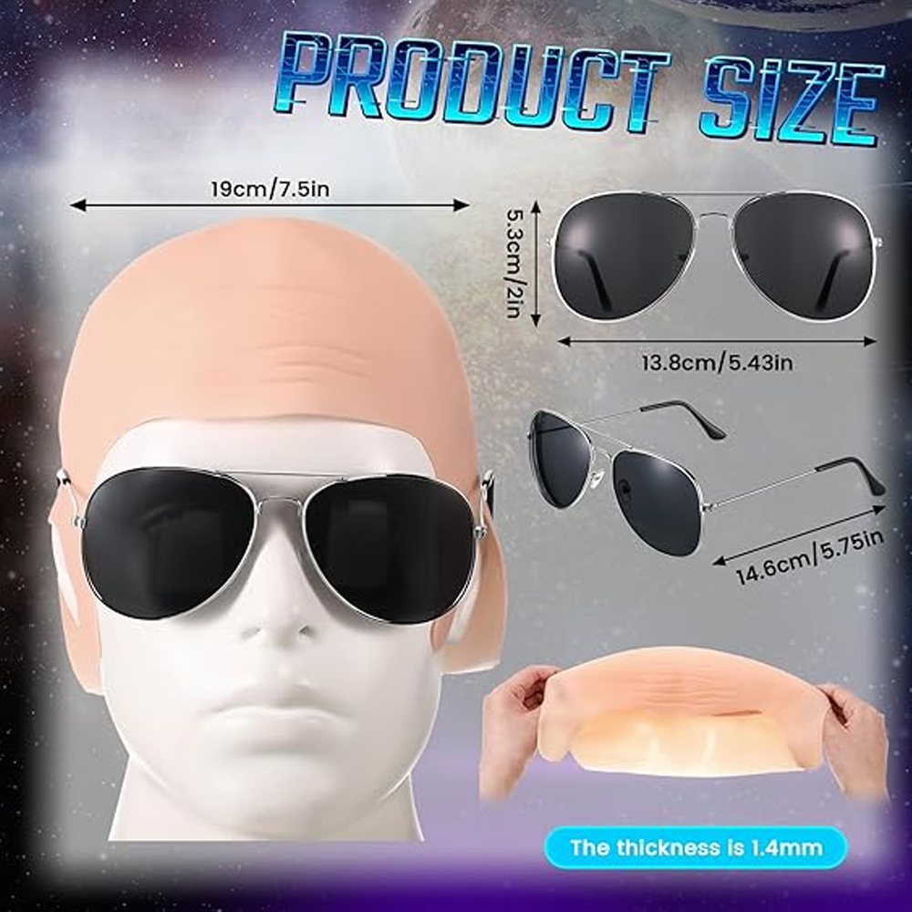 4 Pcs Bald Caps Set Makeup Bal - Women Accessories Combo ulasan dan harga