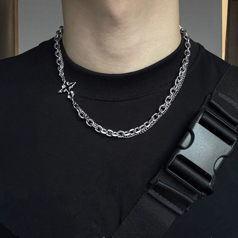 Punk Black Cross Pendant Chain - Women'S Accessories In The 90S ulasan dan harga