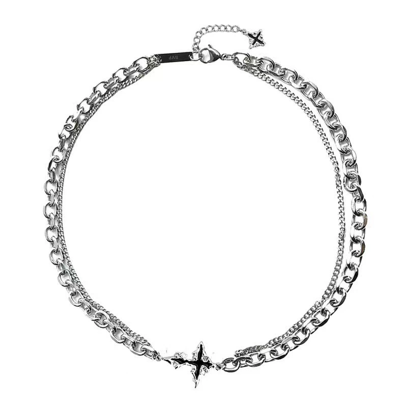 Punk Black Cross Pendant Chain - Women'S Accessories In The 90S ulasan dan harga