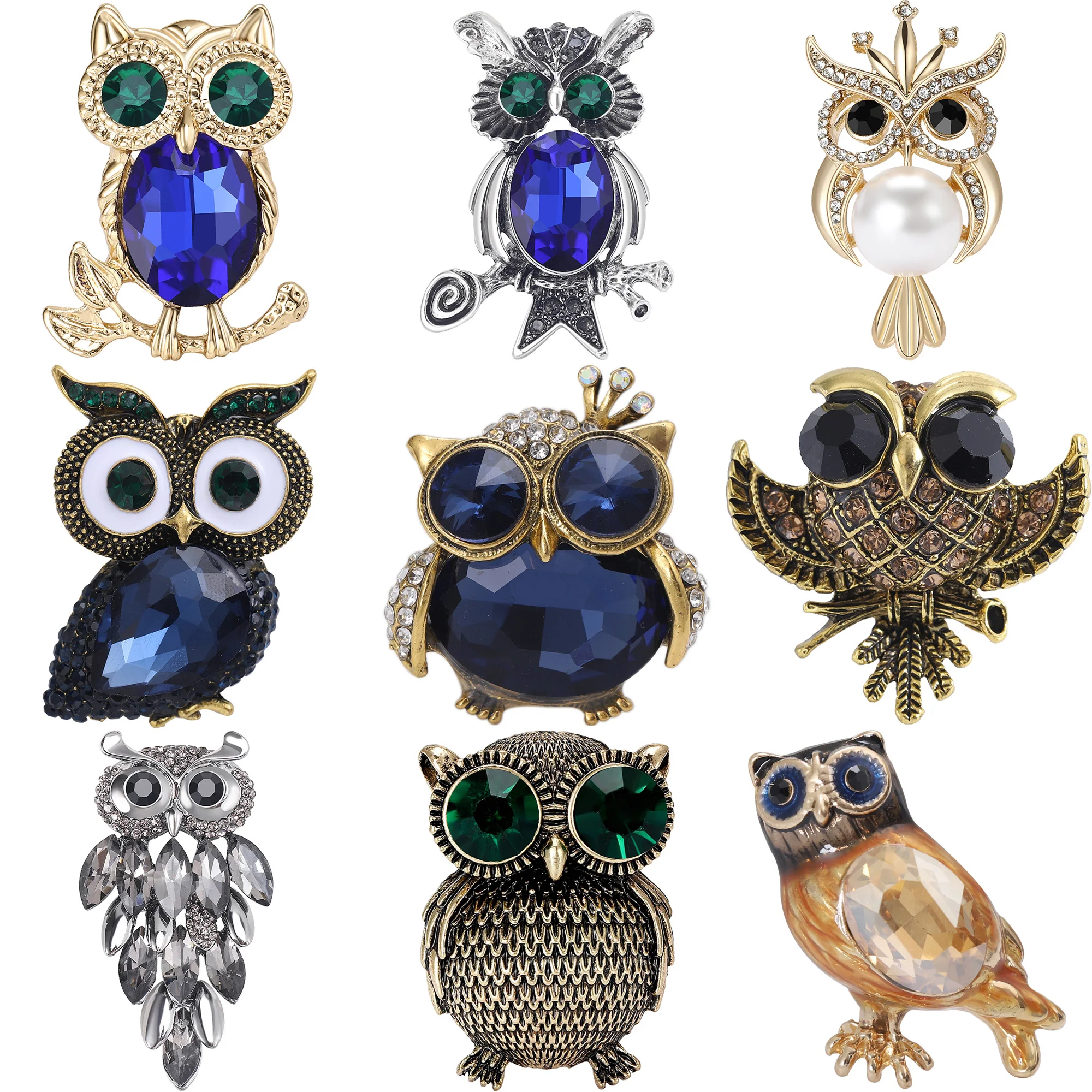 Rhinestone Owl Brooches for Wo - Women'S Accessories Categories ulasan dan harga