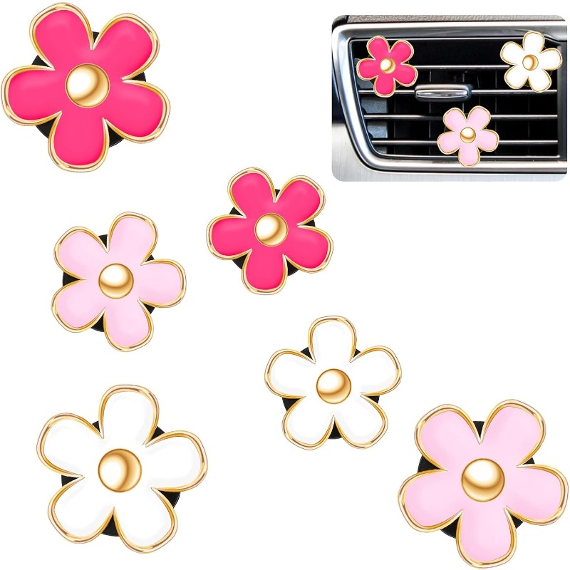 6PCS Daisy Flower Air Vent Cli - Women Accessories Outlet ulasan dan harga