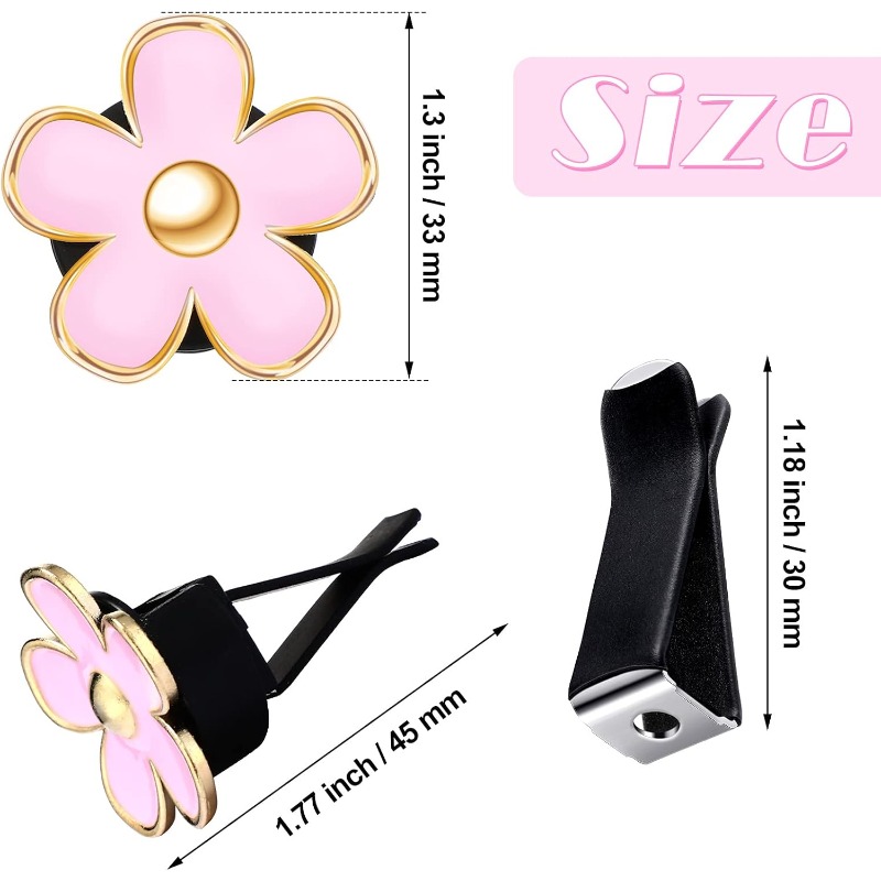 6PCS Daisy Flower Air Vent Cli - Women Accessories Outlet ulasan dan harga
