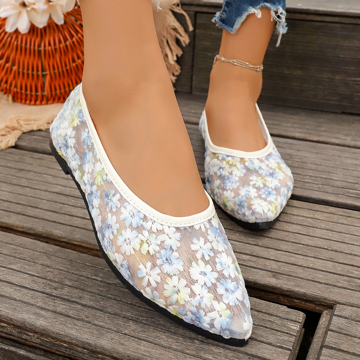 Summer Elegant Flower Low Heel - Women'S Shoes And Accessories ulasan dan harga