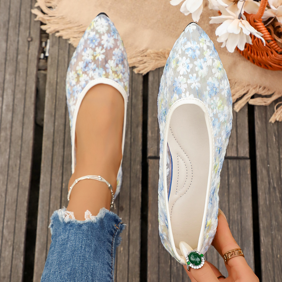 Summer Elegant Flower Low Heel - Women'S Shoes And Accessories ulasan dan harga
