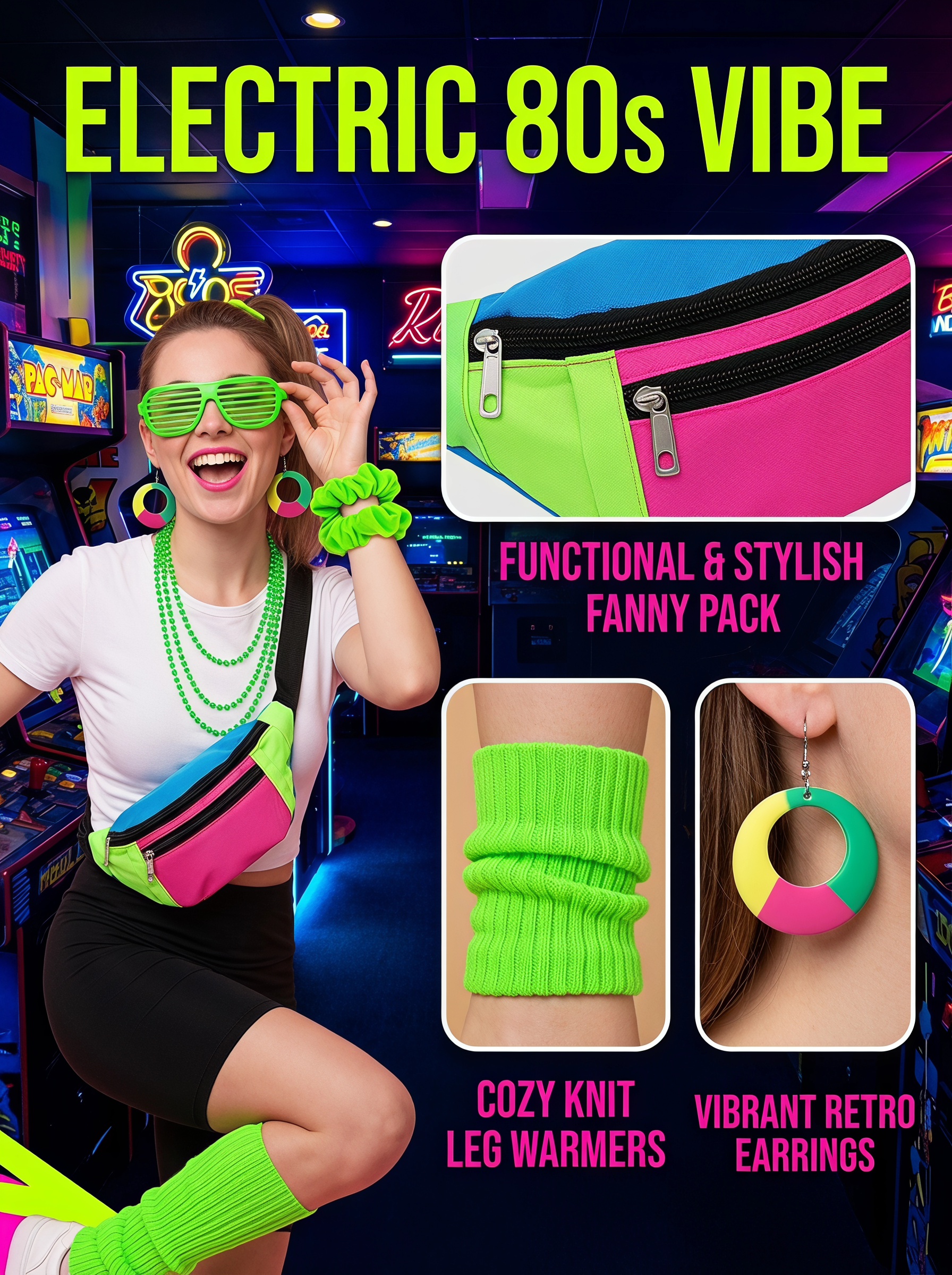 80s 90s Neon Costume Accessori - Women'S Accessories In The 90S ulasan dan harga