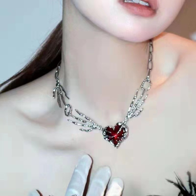 Gothic Vintage Y2K Red Glass H - Women'S Accessories In The 90S ulasan dan harga