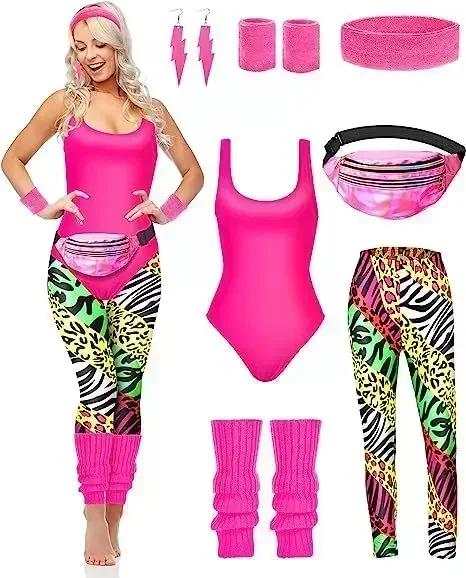7 Pcs 80s Fancy Workout Costum - Women'S Accessories In The 90S ulasan dan harga