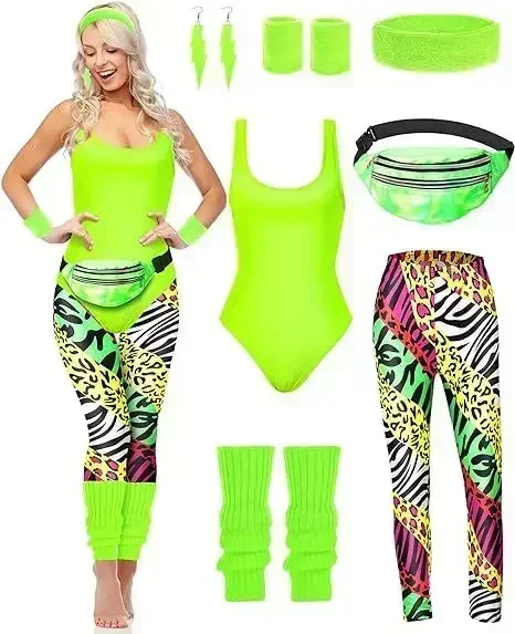 7 Pcs 80s Fancy Workout Costum - Women'S Accessories In The 90S ulasan dan harga