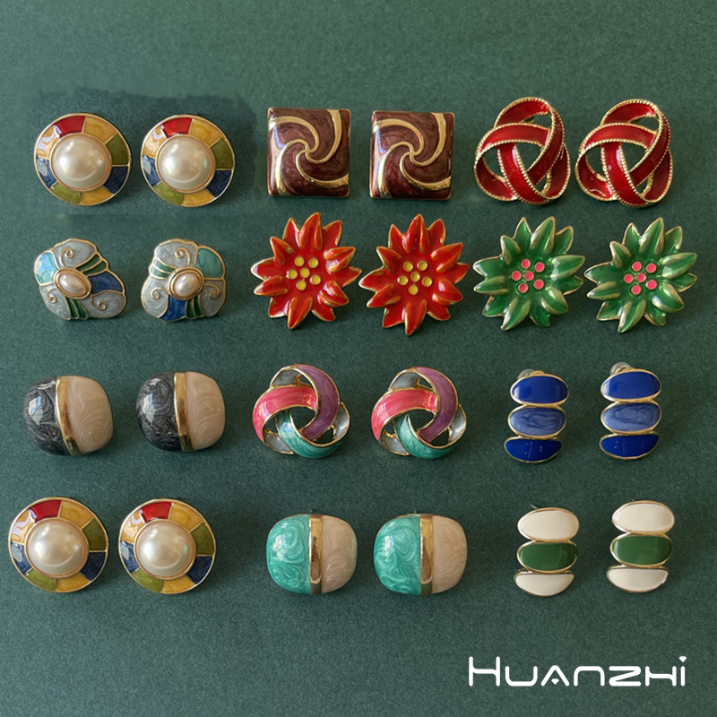 HUANZHI 2022 Retro Flower Ribb - Women'S Accessories In The 90S ulasan dan harga