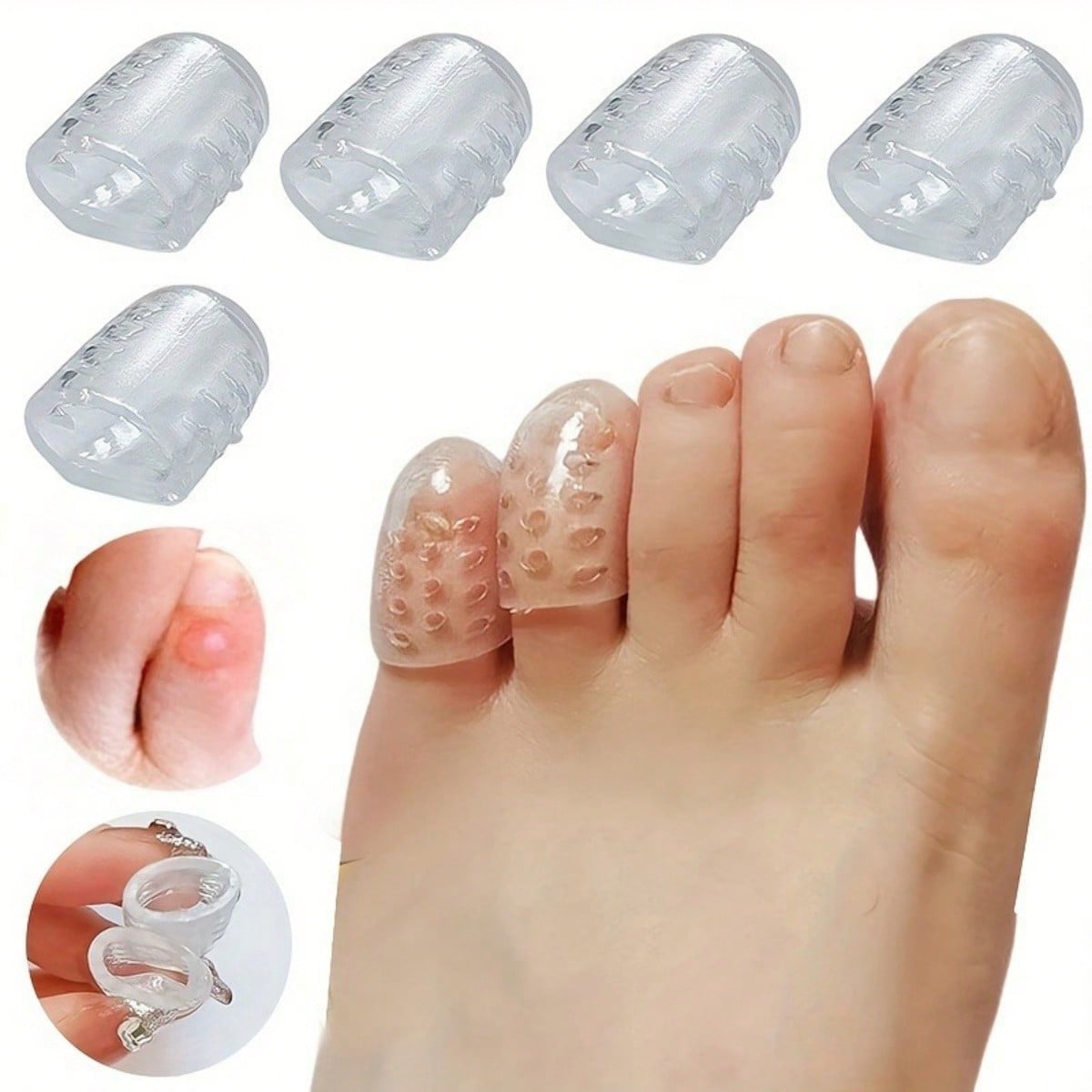 4pcs Silicone Shoe Toe Anti-Fr - Women Accessories Combo Gift ulasan dan harga