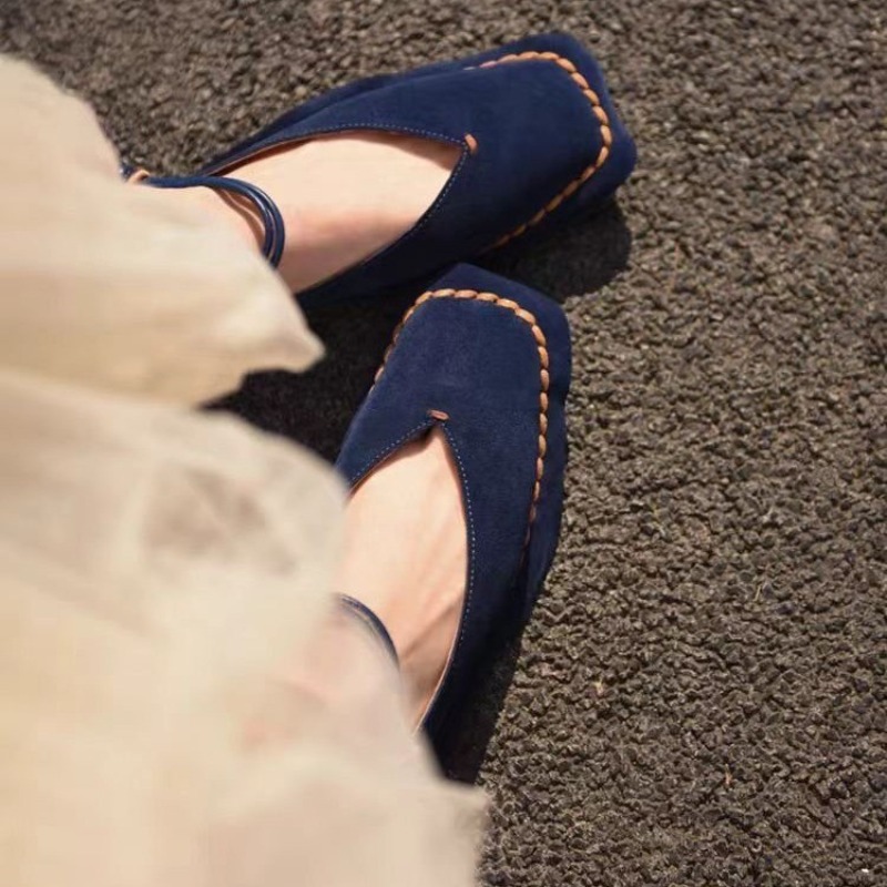 Retro Square-toe Shallow-mouth - Women'S Shoes And Accessories ulasan dan harga