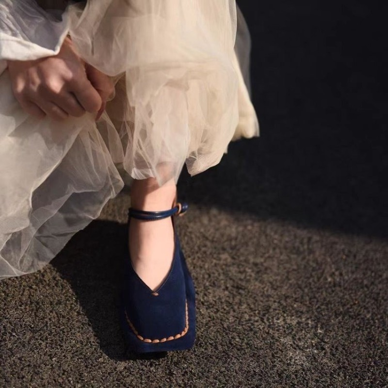 Retro Square-toe Shallow-mouth - Women'S Shoes And Accessories ulasan dan harga