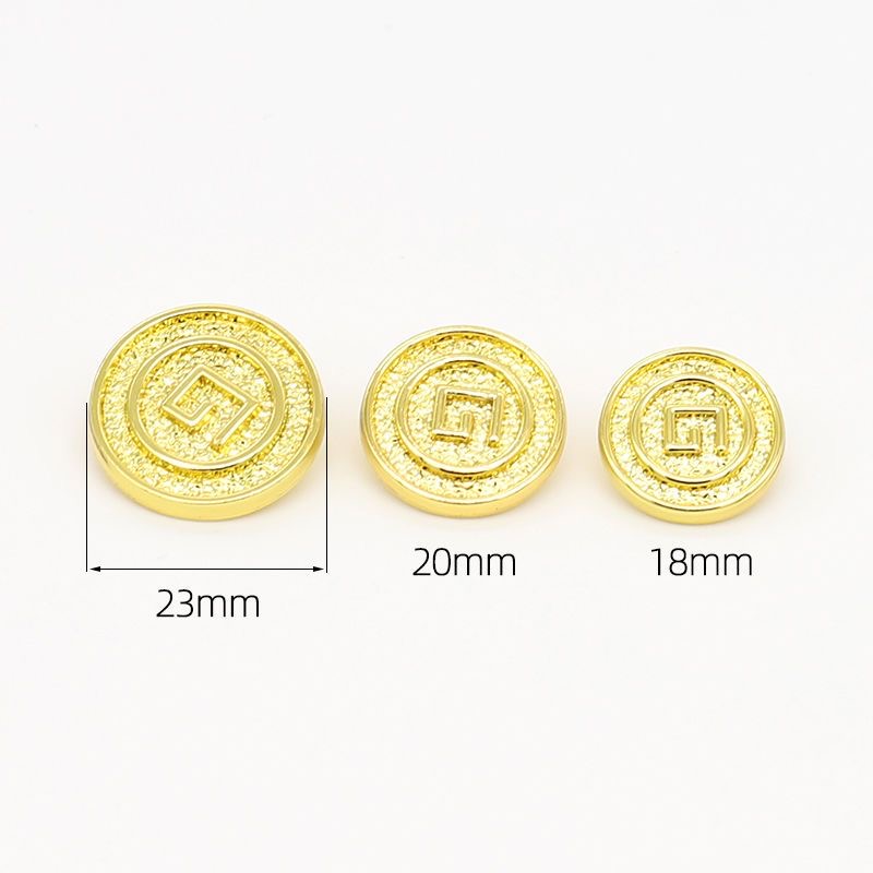 6pcs round Gold Metal Button E - Women Accessories In English ulasan dan harga