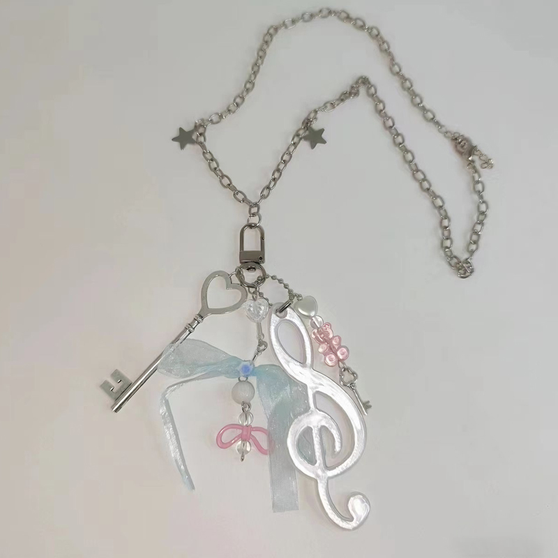 Y2K Jewelry Note Bear Bow Pend - Women'S Accessories In The 90S ulasan dan harga