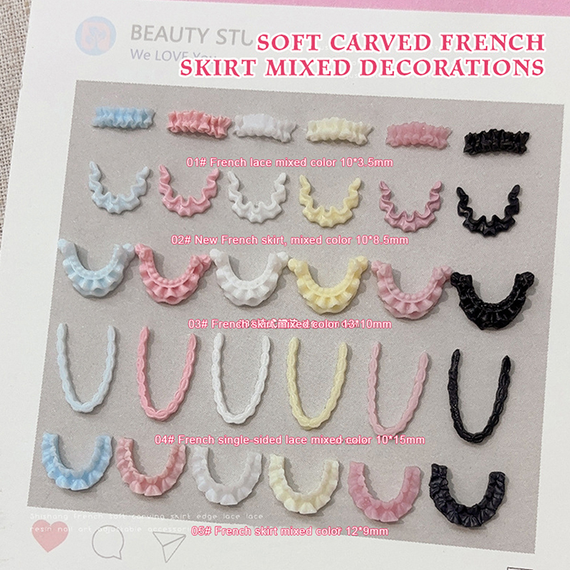 30Pcs 3D Resin Nail Art Lace T - Women Accessories Combo Gift ulasan dan harga
