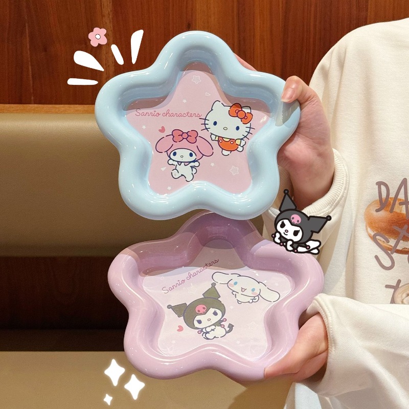 Cartoon Cat Print Ceramic Dinn - Women Accessories Combo Gift ulasan dan harga