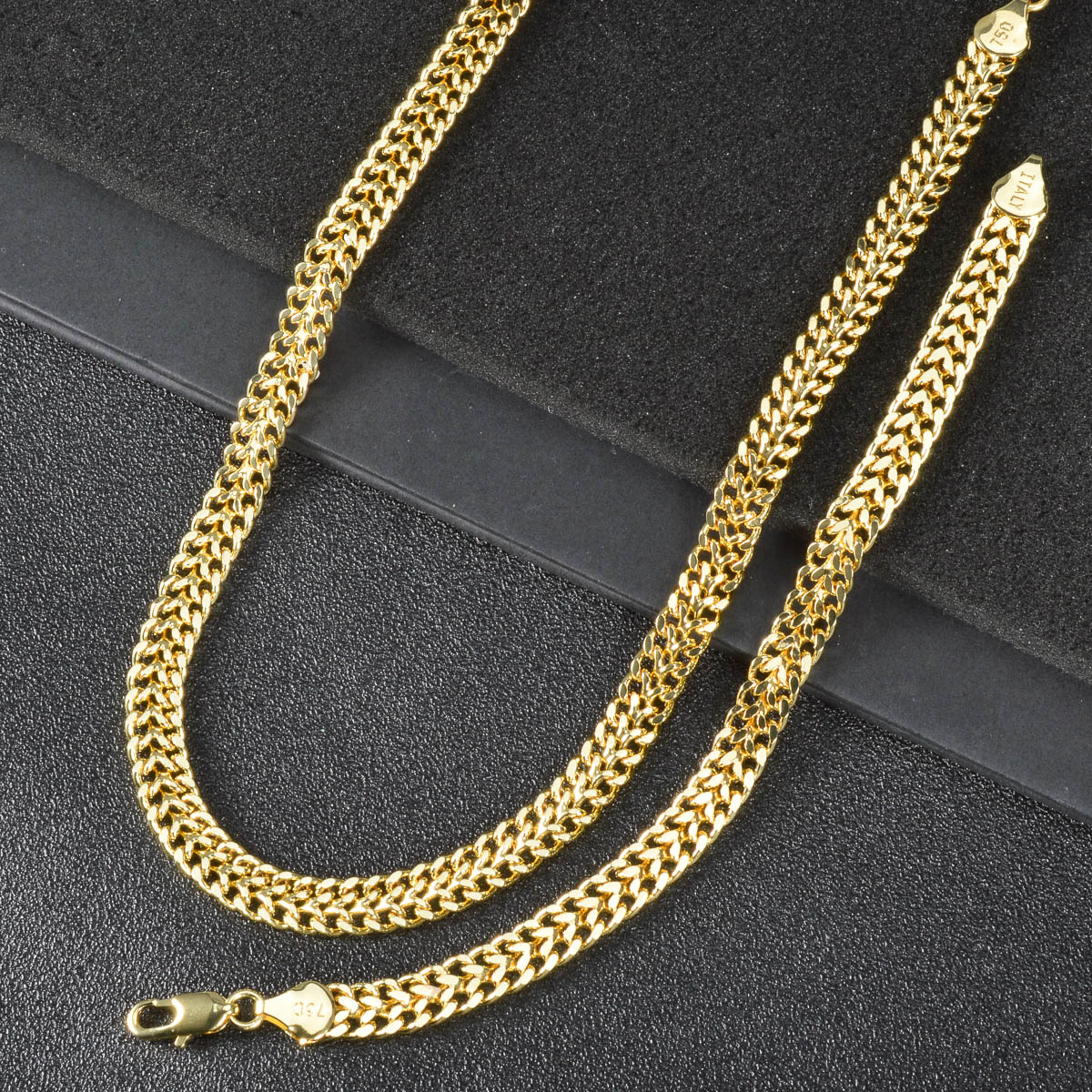 Curb Chain Jewelry Set 14K Gol - Women Accessories Combo Gift ulasan dan harga