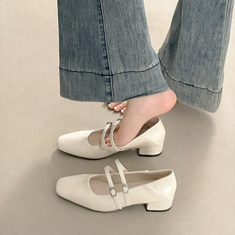 Square Toe Low Heel Women Silv - Women'S Shoes And Accessories ulasan dan harga