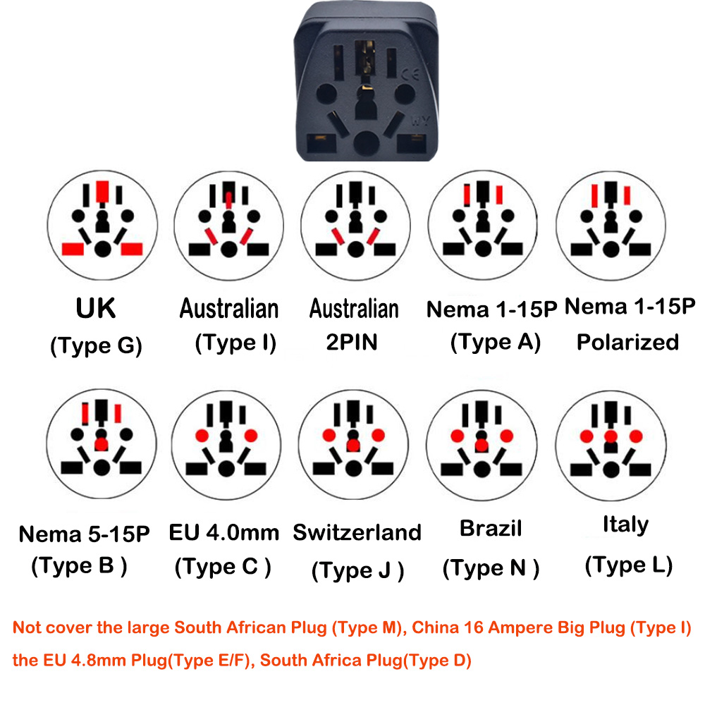 Universal Brazil Plug Adapter  - Women Accessories In Uk ulasan dan harga