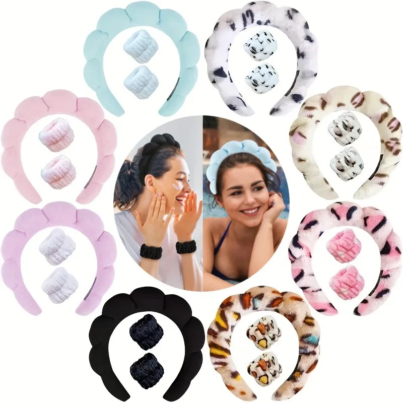 3Pcs/set Makeup Headband Puffy - Women Accessories Combo ulasan dan harga