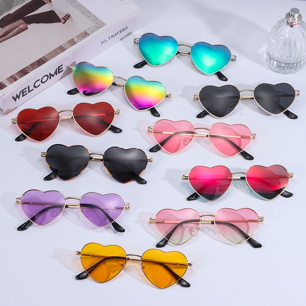Heart-Shaped Sunglasses Heart  - Women'S Accessories In The 90S ulasan dan harga