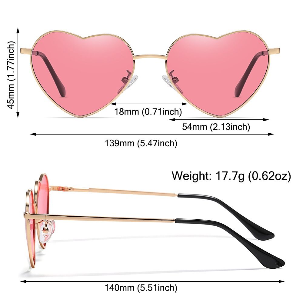 Heart-Shaped Sunglasses Heart  - Women'S Accessories In The 90S ulasan dan harga